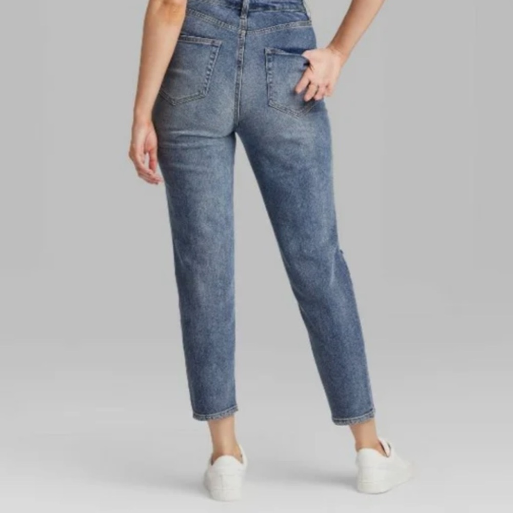 Distressed High Rise Mom Jeans - Picture 7 of 9